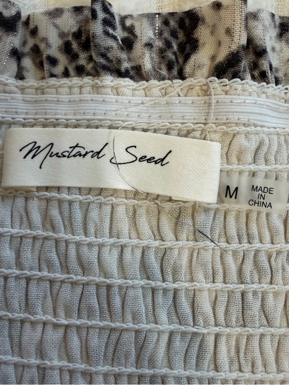 Mustard Seed Snake-Print Tiered Mini Skirt - Black & White - Picture 4 of 5